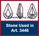 Swarovski Fancy Stone Pear 4328 in Setting